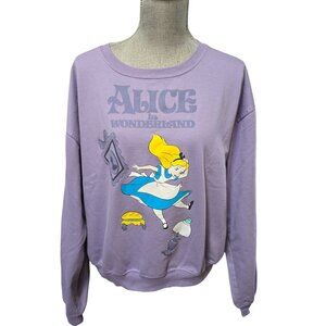 Disney Alice in Wonderland Purple Long Sleeve Sweatshirt Top XXL